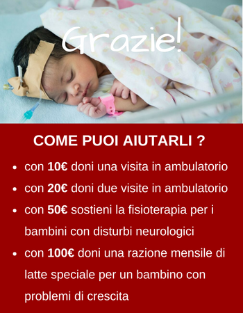 Regala 1 visita di ambulatorio a un bambino ammalato
