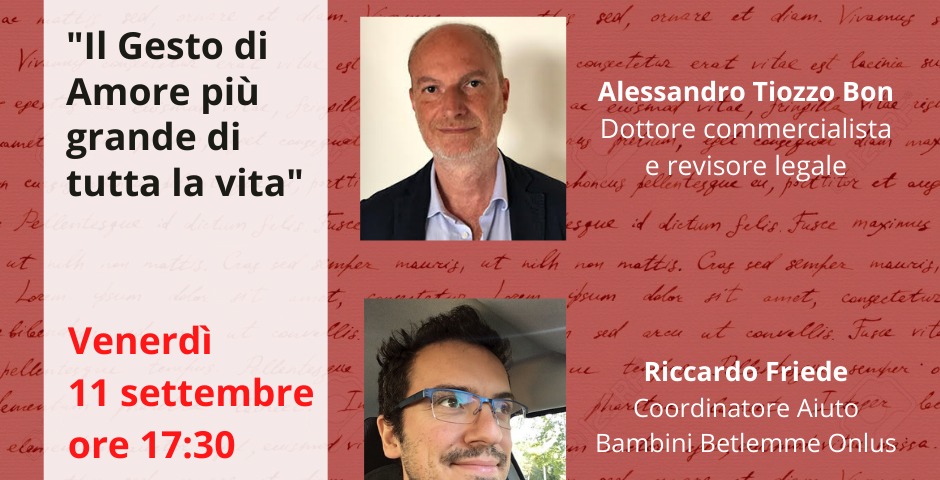 diretta lasciti solidarietà testamento solidale aiuto bambini betlemme