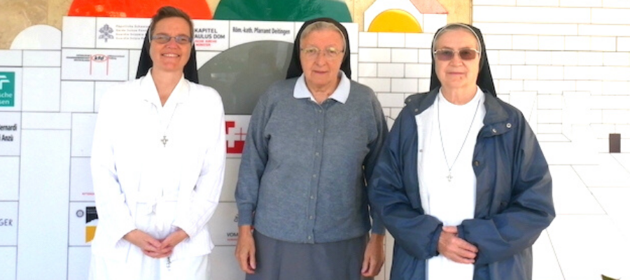 Suor Lucia, Suor Erika e Suor Gemmalisa, , le elisabettine che si apprestano a lasciare il Caritas Baby Hospital di Betlemme.