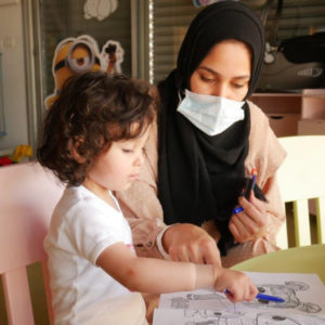 Sham con la sua mamma, durante i ricovero al Caritas Baby Hospital