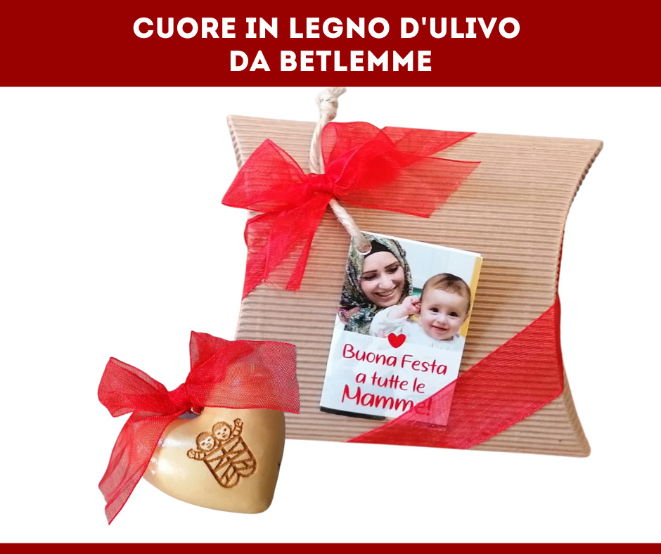 cuore legno di ulivo di betlemme palestina