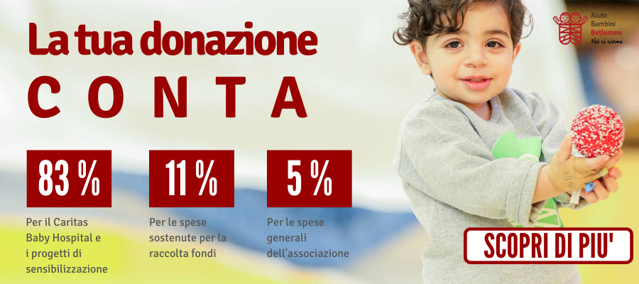 percentuali donazioni caritas baby hospital