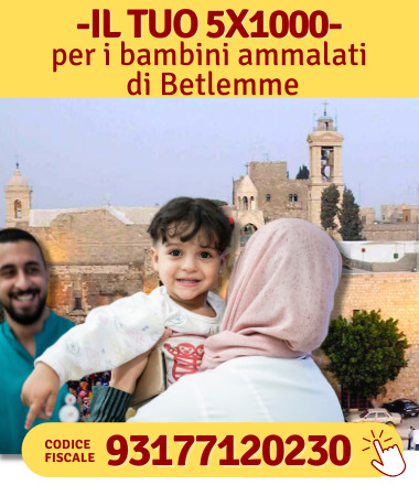 5 per mille ad Aiuto Bambini Betlemme