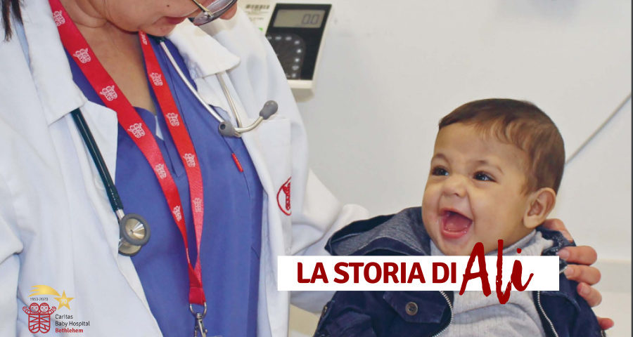 Ali durante una visita pediatrica